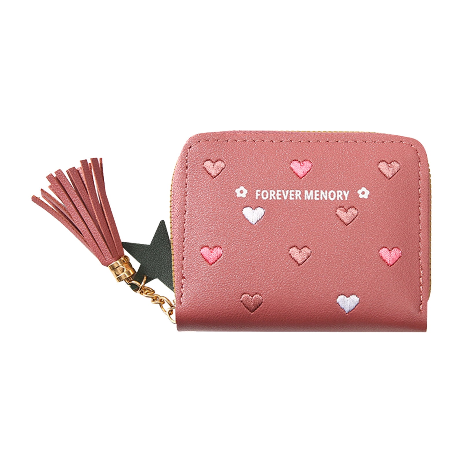 Amazon.com: FOXLOVER Small Wallets for Women, Faux Leather Ladies Cute  Zipper Purses Wallet with ID Window Credit Card Holders Gift Box Packing  Womens Signature Monogram Wallets (Grey+pink) : Clothing, Shoes & Jewelry